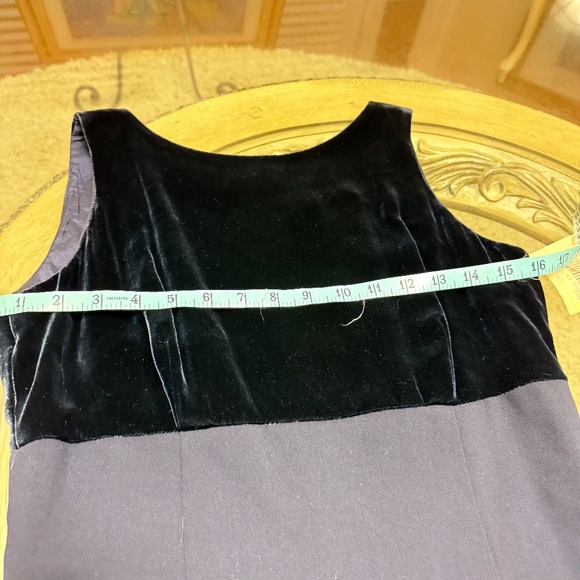 NWT Dana Buchman Size 4 Blue Velvet Top Wool Blend Cocktail Dress Party Formal - Picture 5 of 5